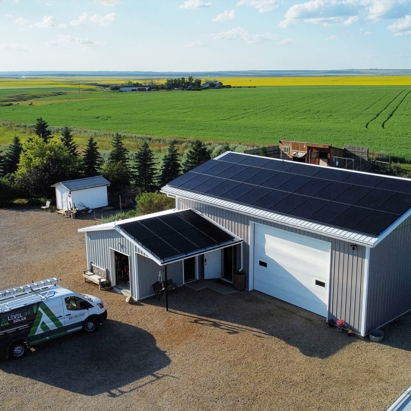 22 kW solar install in Rocky View